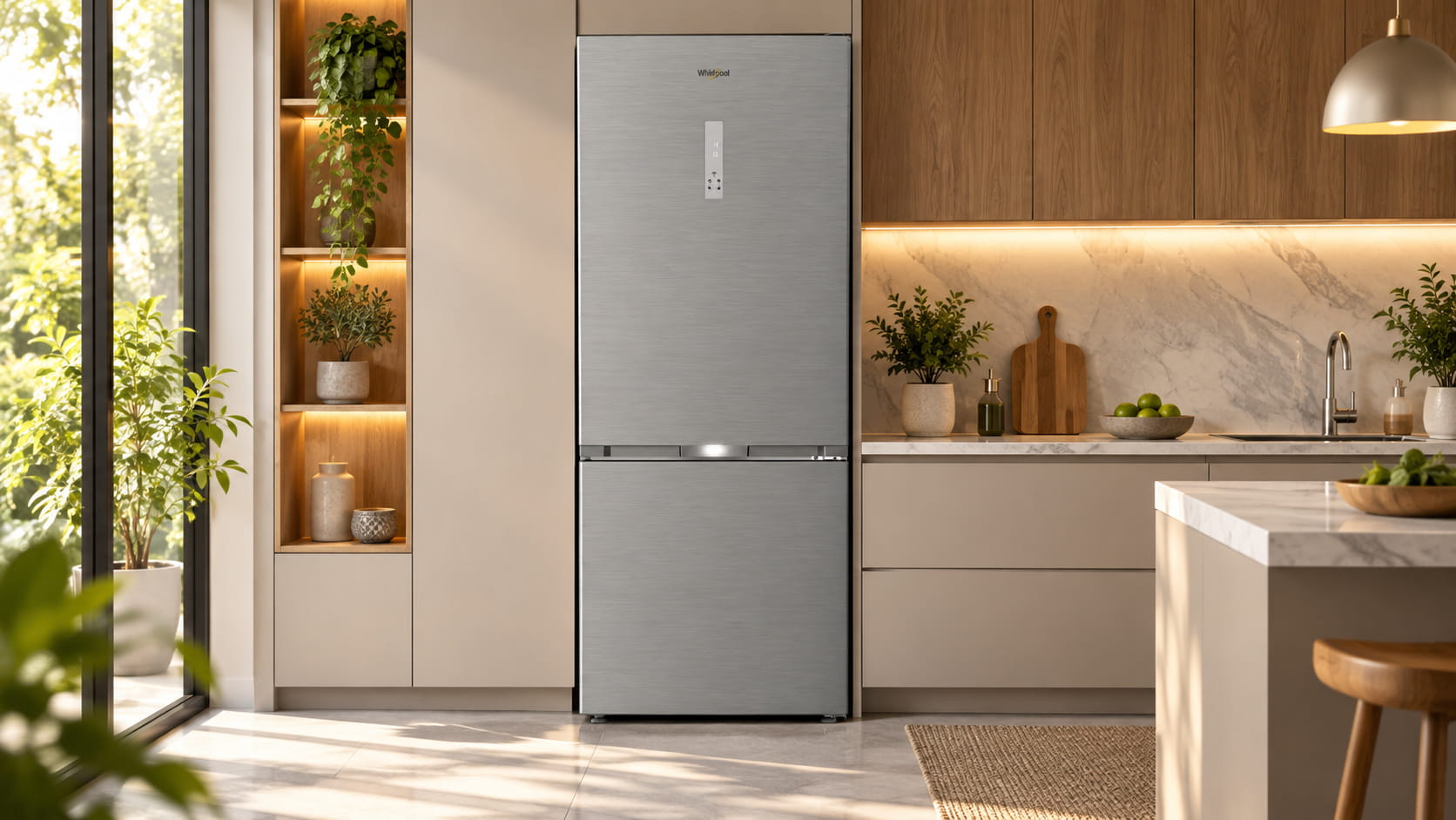 Réfrigérateur Whirlpool  Combiné WHK26493X4E 490 Litres Dual Nofrost Pearl Inox